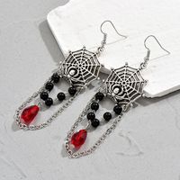 1 Pair Fashion Spider Web Artificial Gemstones Alloy Plating Women's Drop Earrings sku image 1