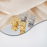 Fashion Geometric Copper Inlay Zircon Earrings 1 Pair main image 4