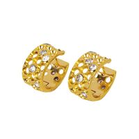 Fashion Geometric Copper Inlay Zircon Earrings 1 Pair main image 2