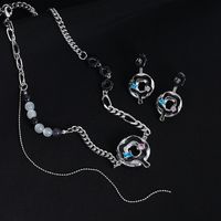 Fashion Donuts Copper Enamel Plating Inlay Zircon Women's Earrings Necklace main image 5