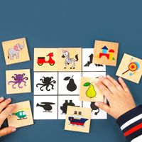 Montessori Lehrmittel Schatten Passende Spiel Holz Puzzle Kinder Pädagogisches Spielzeug main image 2