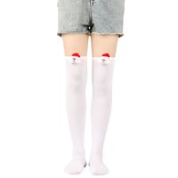 Women's Christmas Stripe Solid Color Polyester Over The Knee Socks sku image 9