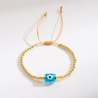Fashion Devil's Eye Rope Copper 18k Gold Plated Bracelets In Bulk sku image 1