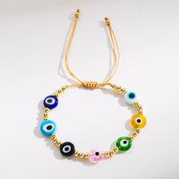Fashion Devil's Eye Copper 18k Gold Plated Artificial Pearls Bracelets In Bulk main image 6