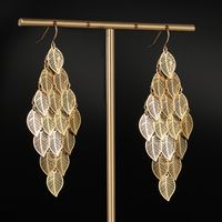 Fashion Leaf Heart Shape Butterfly Stainless Steel Plating Hollow Out Chandelier Earrings Dangling Earrings 1 Pair main image 6