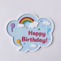Rainbow Soft Glue Birthday Cake Decorating Supplies 1 Piece sku image 2