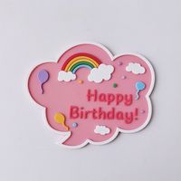 Rainbow Soft Glue Birthday Cake Decorating Supplies 1 Piece sku image 1