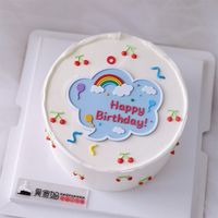 Rainbow Soft Glue Birthday Cake Decorating Supplies 1 Piece main image 2