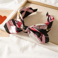 Fashion Polka Dots Bow Knot Cloth Printing Hair Band 1 Piece sku image 7