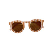 Retro Stripe Ac Oval Frame Full Frame Kids Sunglasses main image 4