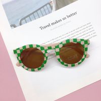 Retro Stripe Ac Oval Frame Full Frame Kids Sunglasses sku image 4