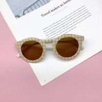 Retro Stripe Ac Oval Frame Full Frame Kids Sunglasses sku image 5