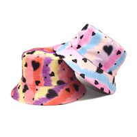 Unisex Simple Style Heart Shape Handmade Wide Eaves Bucket Hat main image 3