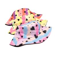 Unisex Simple Style Heart Shape Handmade Wide Eaves Bucket Hat main image 2