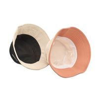 Women's Basic Color Block Wide Eaves Bucket Hat main image 2