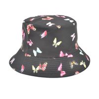 Frau Mode Blume Drucken Breite Traufen Bucket Hat sku image 14