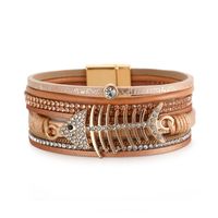 1 Piece Retro Fish Pu Leather Handmade Unisex Bangle sku image 4