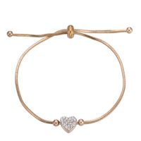 Simple Style Heart Shape Copper Inlay Zircon Bracelets 1 Piece sku image 1