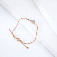 Simple Style Heart Shape Copper Inlay Zircon Bracelets 1 Piece main image 5