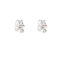1 Paire Mode Papillon Alliage Incruster Perles Artificielles Zircon Femmes Boucles D'oreilles main image 3