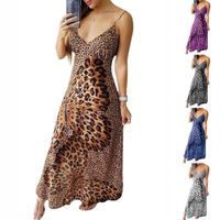 Women's Strap Dress Streetwear V Neck Printing Sleeveless Butterfly Leopard Maxi Long Dress Daily main image 6