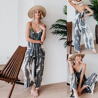 Women's Daily Fashion Color Block Full Length Printing Jumpsuits main image 1