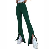 Women's Daily Fashion Solid Color Full Length Slit Flared Pants main image 5