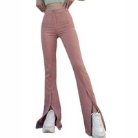 Women's Daily Fashion Solid Color Full Length Slit Flared Pants main image 3