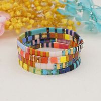 1 Piece Retro Color Block Glass Women's Bracelets main image 1