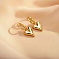 Fashion Heart Shape Butterfly Copper Plating Drop Earrings 1 Pair main image 4