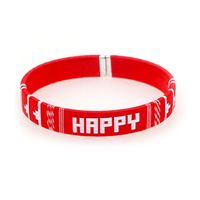 Retro Letter Stripe Rope Knitting Unisex Bracelets sku image 3