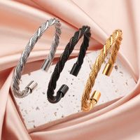 Fashion Solid Color Stainless Steel Mesh Bangle 1 Piece main image 5