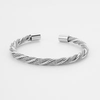 Fashion Solid Color Stainless Steel Mesh Bangle 1 Piece sku image 1