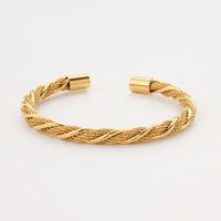 Fashion Solid Color Stainless Steel Mesh Bangle 1 Piece sku image 3