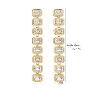 Fashion Geometric Copper Zircon Bracelets Earrings Necklace In Bulk main image 4