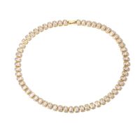 Fashion Geometric Copper Zircon Bracelets Earrings Necklace In Bulk sku image 5