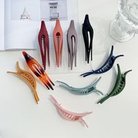 Simple Style Solid Color Plastic Hollow Out Hair Clip 1 Piece main image 1