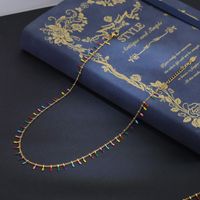 Mode Mehrfarbig Titan Stahl Epoxid Halskette 1 Stück sku image 1