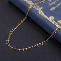 Mode Mehrfarbig Titan Stahl Epoxid Halskette 1 Stück main image 4