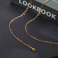 Mode Mehrfarbig Titan Stahl Epoxid Halskette 1 Stück main image 5