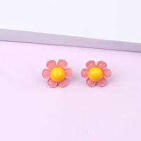 1 Paire Style Simple Fleur Arylique Femmes Des Boucles D'oreilles sku image 3