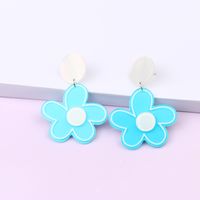 1 Paire Style Simple Fleur Arylique Femmes Des Boucles D'oreilles main image 4