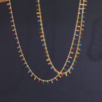 Mode Mehrfarbig Titan Stahl Epoxid Halskette 1 Stück main image 1
