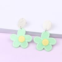 1 Paire Style Simple Fleur Arylique Femmes Des Boucles D'oreilles main image 3