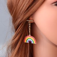 1 Pair Retro Heart Shape Alloy Enamel Women's Drop Earrings main image 5