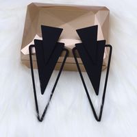 1 Pair Simple Style Triangle Metal Stoving Varnish Women's Drop Earrings sku image 10
