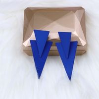 1 Pair Simple Style Triangle Metal Stoving Varnish Women's Drop Earrings sku image 3