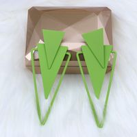 1 Pair Simple Style Triangle Metal Stoving Varnish Women's Drop Earrings sku image 11