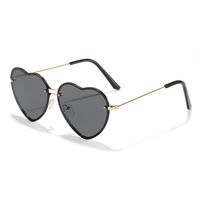 Fashion Heart Shape Pc Special-shaped Mirror Frameless Women's Sunglasses main image 3