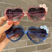 Cute Heart Shape Ac Special-shaped Mirror Full Frame Kids Sunglasses main image 3